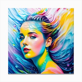 Colorful Girl Canvas Print