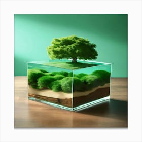 Tree In A Glass Box Canvas Print