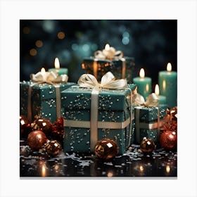 Elegant Christmas Gift Boxes Series020 Canvas Print