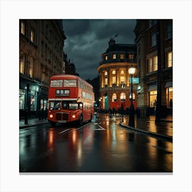 London Bus Art Print 3 Canvas Print