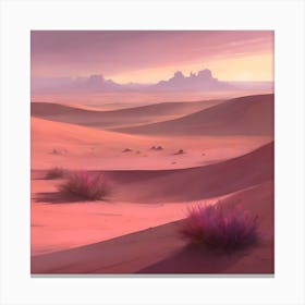 Desert Bloom: A Defiant Flame Against the Monotone Canvas Print