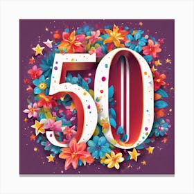 50th Birthday Canvas Print