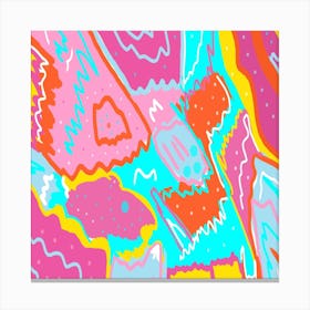 Expressive Abstract Art in Bright Colors Canvas Print