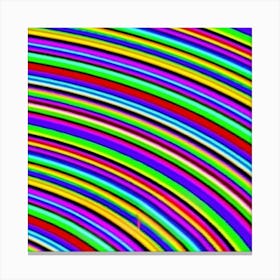 Abstract Rainbow Stripes Canvas Print