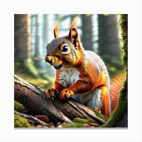 Red Squirrel 22 Canvas Print