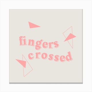 Fingers Crossed Square Canvas Print