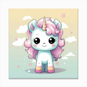 Cute Unicorn 125 Canvas Print