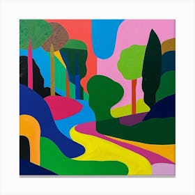 Abstract Park Collection Battersea Park London 6 Canvas Print