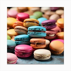 Colorful Macarons 3 Canvas Print