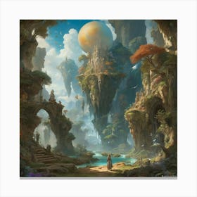 Fantasy Landscape art print paintings Canvas Print