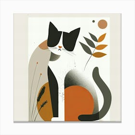 Minimalist Cat Canvas Print