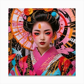 Creative Geisha Artwork 6 Canvas Print