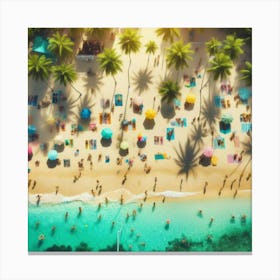 Aerial View Of A Beach 2 Canvas Print