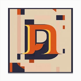 A Lettermark Of Letter P Canvas Print