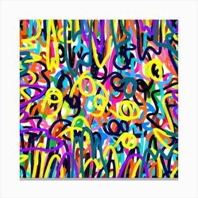 Funky Abstract Painting 1 Canvas Print