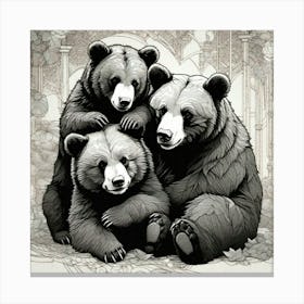 Three Bears Canvas Print