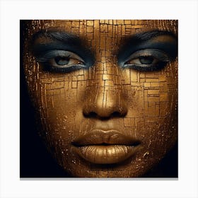 Gold Face Canvas Print