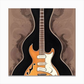 Luxury Wooden Guitar Canvas Print