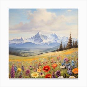 Wildflowers In The Mountains Canvas Print