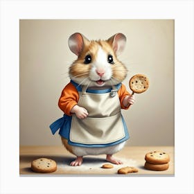 Hamster In Apron 3 Canvas Print