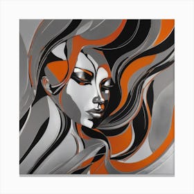 Abstract Of A Woman Canvas Print