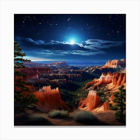 National Park Bryce Canyon At Nigth Canvas Print