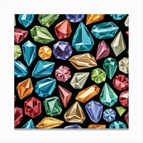 Colorful Gems Canvas Print