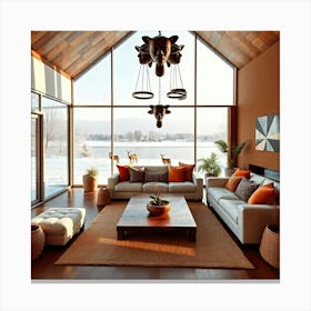 Modern Living Room 3 Canvas Print