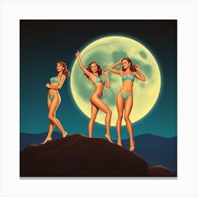 Sexy Girls In Bikinis Canvas Print