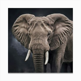 Elephant - Portrait Of An Elephant Canvas Print