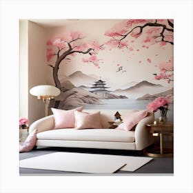 Asian Living Room Canvas Print
