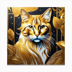 Golden Cat 2 Canvas Print