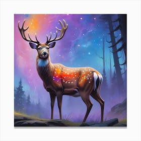 Deer In The Forest 4 Canvas Print