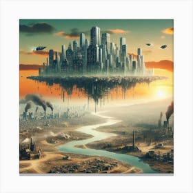 Futuristic Cityscape 15 Canvas Print