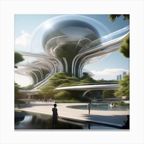 Futuristic City 279 Canvas Print