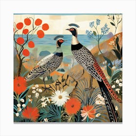 Bird In Nature Pheasant 6 Canvas Print