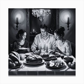 Family Dinner Canvas Print