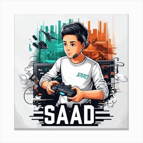 Gamer boy Canvas Print