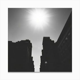 Black And White Street Scene Canvas Print