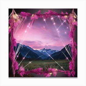 Sunset In The Mountains Canvas Print