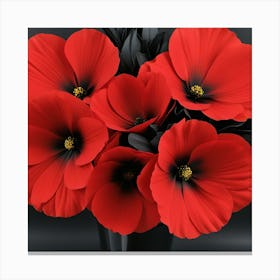 Ramo De Amapolas Rojas Canvas Print