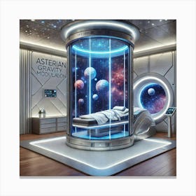 A Futuristic Zero G Therapy Chamber In The Celesti Canvas Print