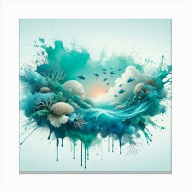 Abstract Ocean Painting Canvas Print