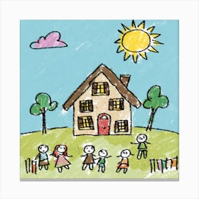 Children'S Drawing Canvas Print