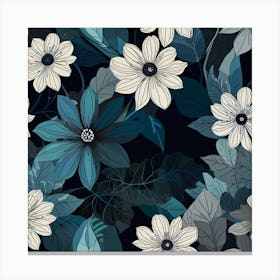 Seamless Floral Pattern Canvas Print