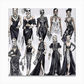 Fashion Illustration Canvas Print