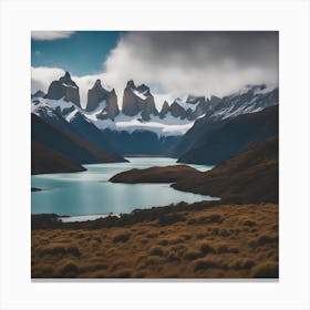 A Mountainous Region Of Patagonia (1) Canvas Print