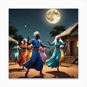 African Dancers 5 Canvas Print