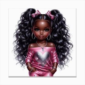 Little Black Girl 3 Canvas Print