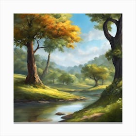 Landscape Painting 19 Canvas Print